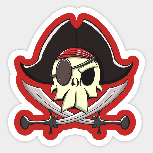 Jolly Roger Sticker by Brianjstumbaugh